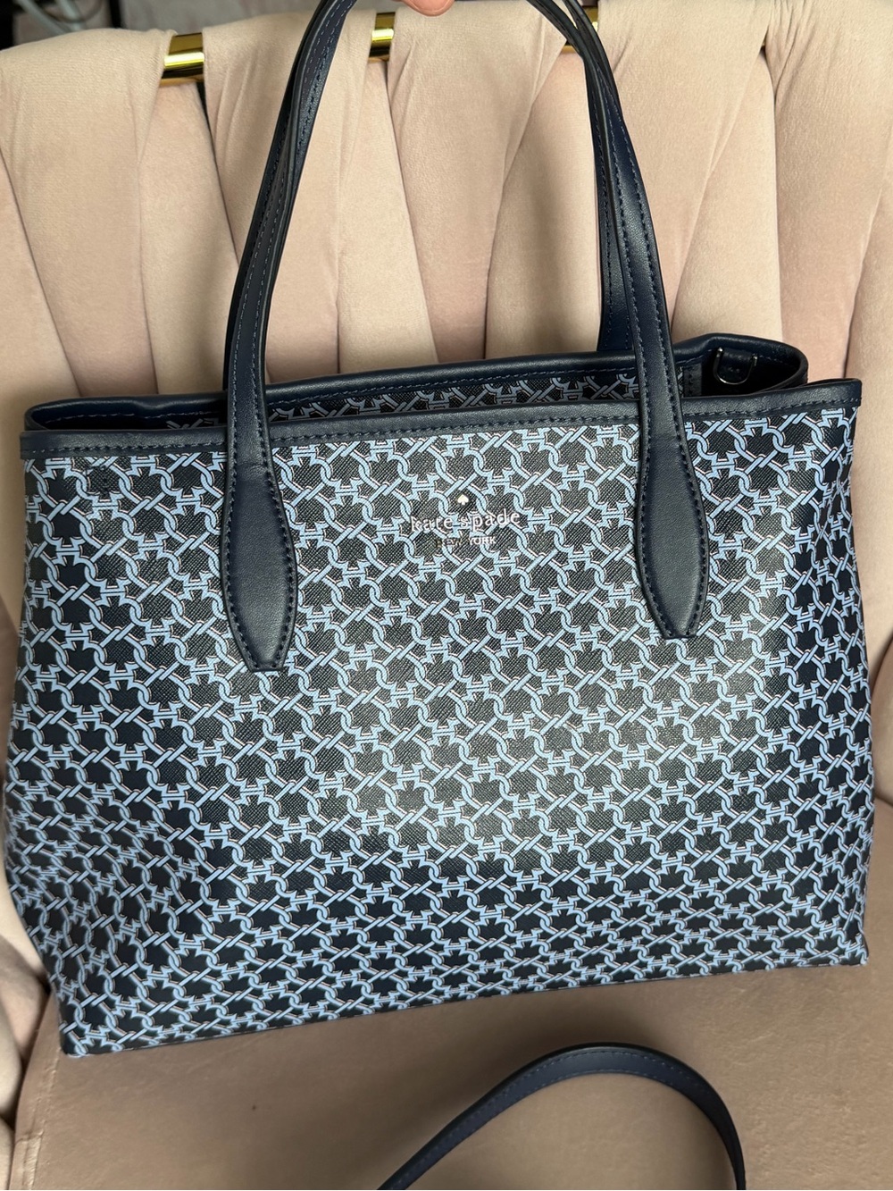 Kate Spade ♠️ New York Link Mini Tote Crossbody in Blue Multi - Picture 3 of 16